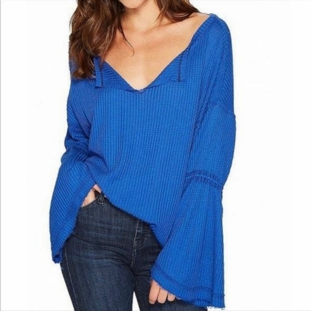 Free People Dahlia Waffle Knit Top